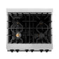 ZLINE Autograph 30" 4.0 cu. ft. Dual Fuel Range in Stainless Steel with Black Matte Accents, RAZ-30-MB