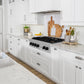 ZLINE Autograph Edition 36 In. Porcelain Rangetop with 6 Gas Burners in DuraSnow® Stainless Steel and Matte Black Accents, RTSZ-36-MB