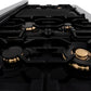 ZLINE Autograph Edition 48 In. Rangetop with 7 Gas Burners in DuraSnow® Stainless Steel and Champagne Bronze Accents, RTSZ-48-CB