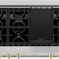 ZLINE Autograph Edition 48 In. Rangetop with 7 Gas Burners in DuraSnow® Stainless Steel and Champagne Bronze Accents, RTSZ-48-CB