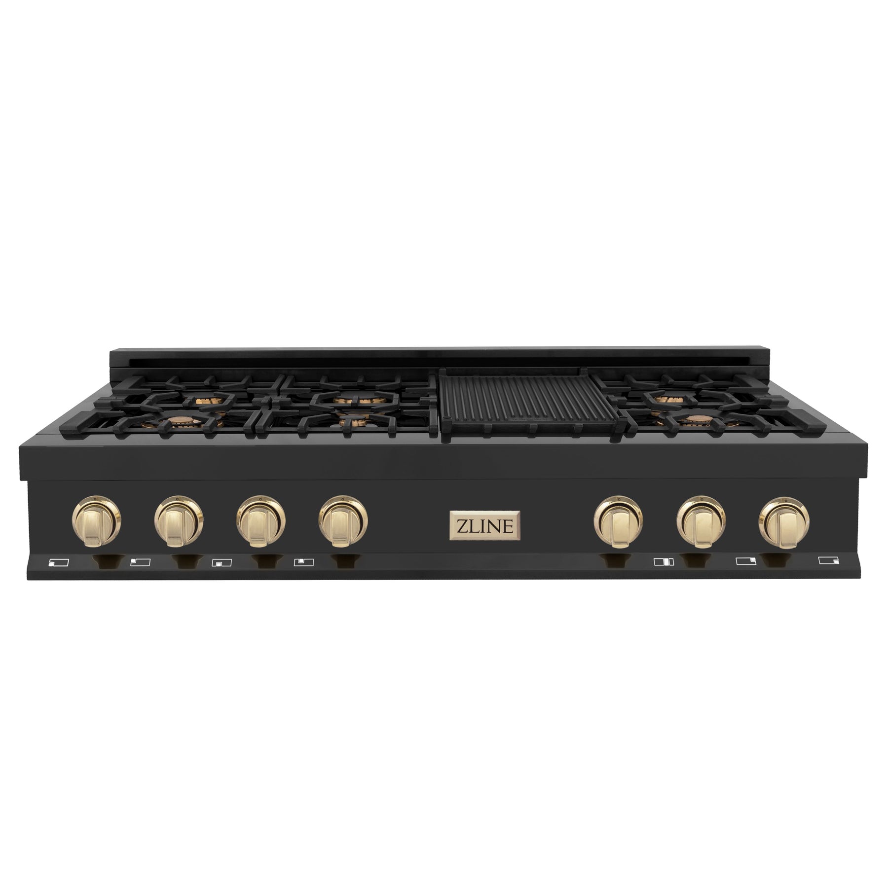 ZLINE Autograph Edition 48 Inch Porcelain Rangetop with 7 Gas Burners ...