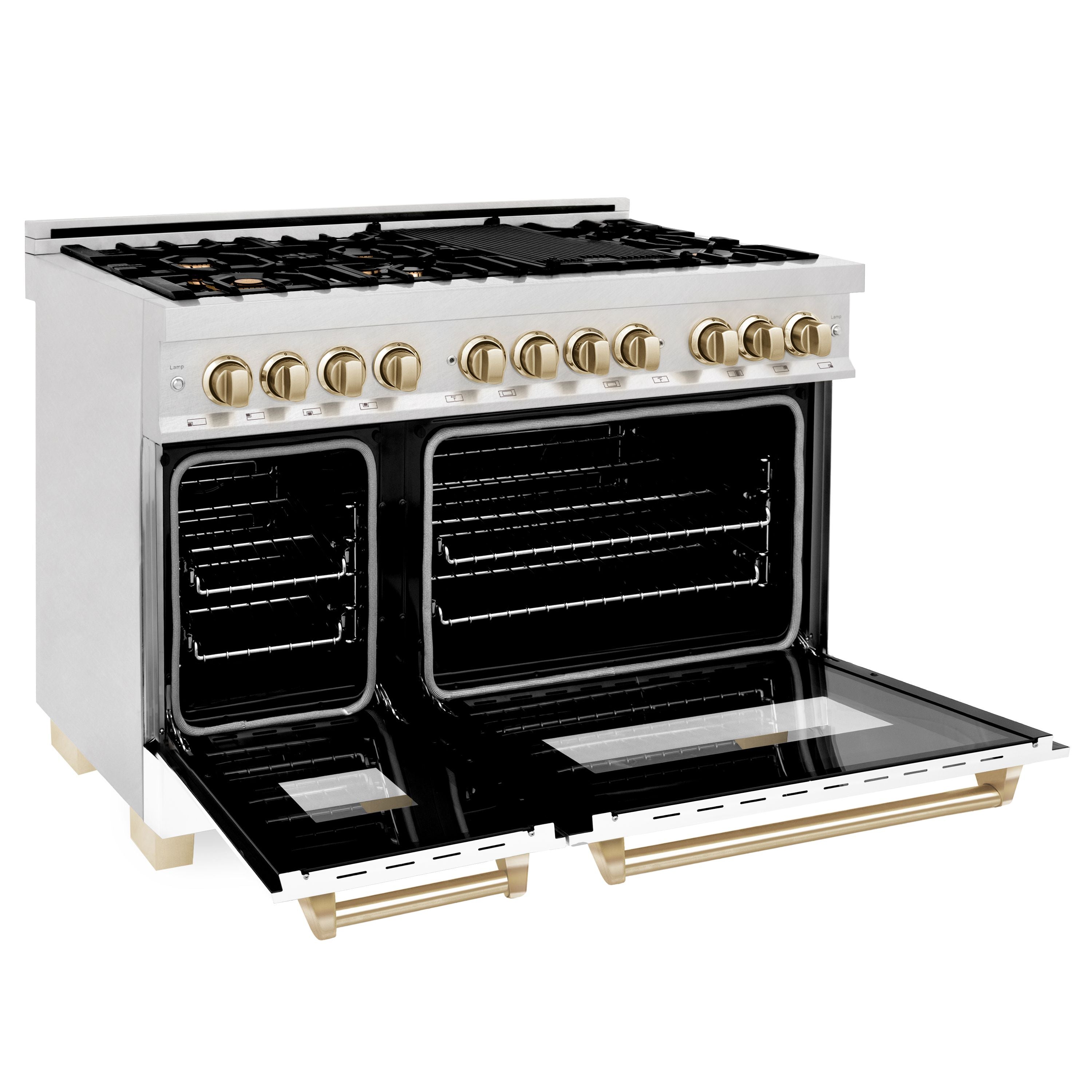 White and gold gas stove cheap