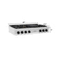ZLINE Autograph Edition 48 in. Porcelain Rangetop with 7 Gas Burners in Stainless Steel and Matte Black Accents, RTZ-48-MB