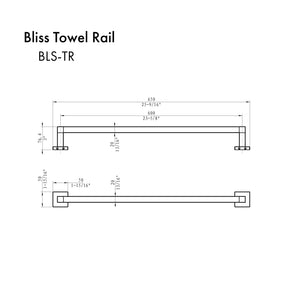 ZLINE Bliss Towel Rail in Matte Black, BLS-TR-MB