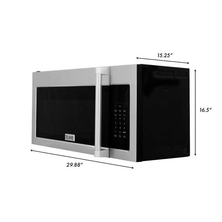 ZLINE 2-Piece Appliance Package - 30 In. Dual Fuel Range, Over-the-Range Microwave, 2KP-RAOTRH30