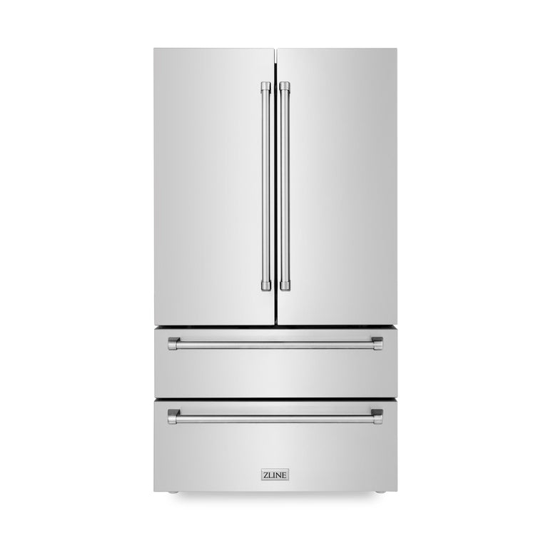 ZLINE 5-Piece Appliance Package - 48 In. Gas Rangetop, Range Hood, Refrigerator, Dishwasher and Wall Oven in Stainless Steel, 5KPR-RTRH48-AWSDWV