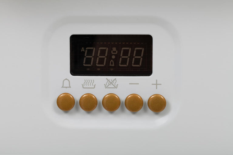 ILVE 24 in. Nostalgie Series Freestanding Single Oven Natural Gas Burner and Electric Oven Range in White with Brass Trim, UPN60DMPBNG