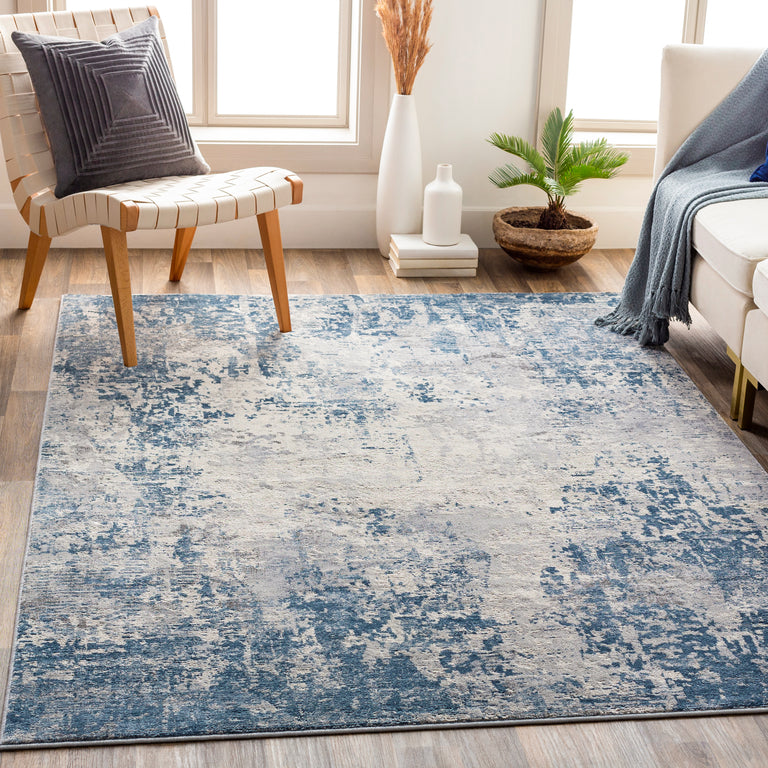 Surya Alpine Modern Rug - 2.6 x 8 feet, Denim, ALP2310-2773
