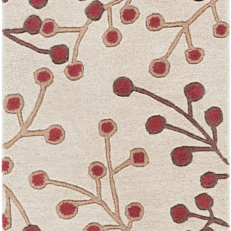 Surya Athena Cottage Rug - 4 x 6 feet, Burgundy, ATH5053-46