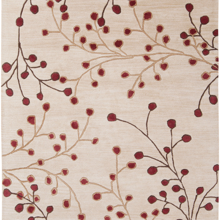 Surya Athena Cottage Rug - 5 x 8 feet, Burgundy, ATH5053-58