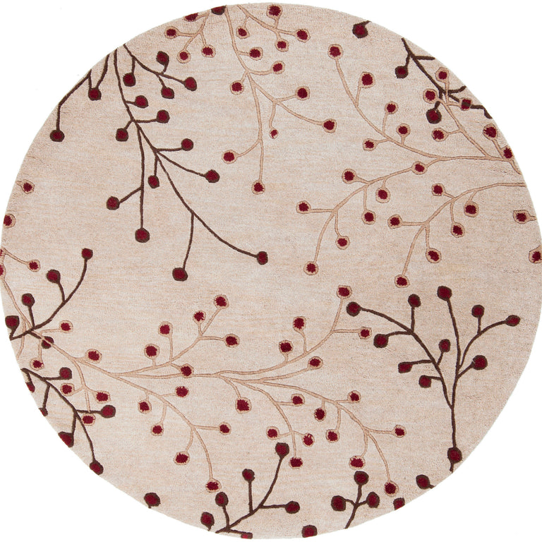 Surya Athena Cottage Rug - 4 feet, Burgundy, ATH5053-4RD