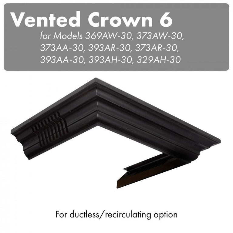ZLINE Vented Crown Molding for Wall Mount Range Hood, CM6V-300A