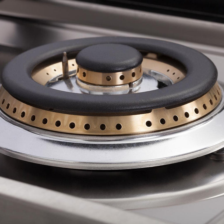 ILVE 40 in. Nostalgie Series Natural Gas Burner and Electric Oven Range in White with Bronze Trim, UPDN100FDMPBYNG