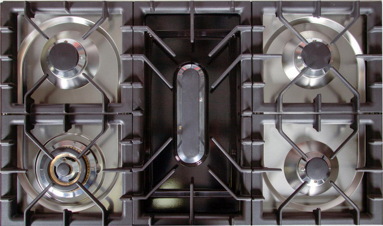 ILVE 40 in. Nostalgie Series Natural Gas Burner and Electric Oven Range in White with Chrome Trim, UPDN100FDMPBXNG