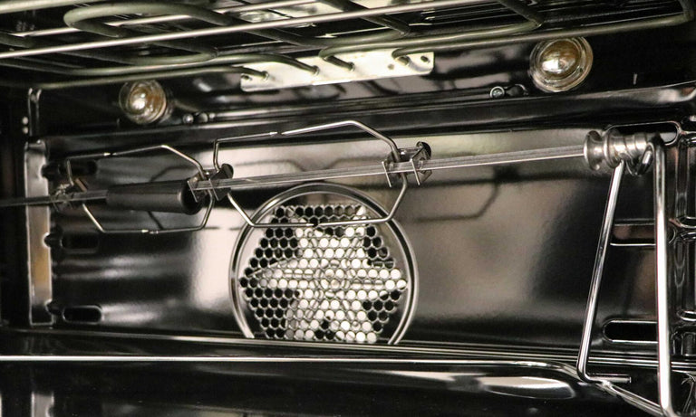 ILVE 40 in. Nostalgie Series Natural Gas Burner and Electric Oven Range in Glossy Black with Chrome Trim, UPDN100FDMPNXNG