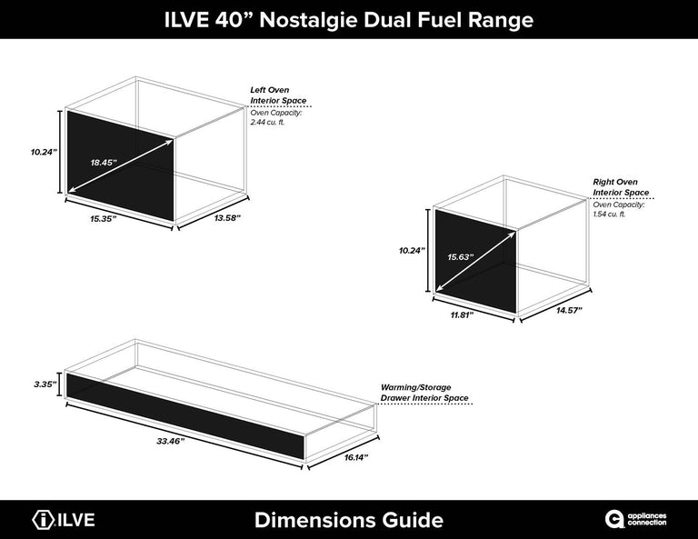 ILVE 40 in. Nostalgie Series Natural Gas Burner and Electric Oven Range in White with Chrome Trim, UPDN100FDMPBXNG