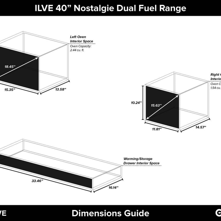 ILVE 40 in. Nostalgie Series Natural Gas Burner and Electric Oven Range in White with Bronze Trim, UPDN100FDMPBYNG