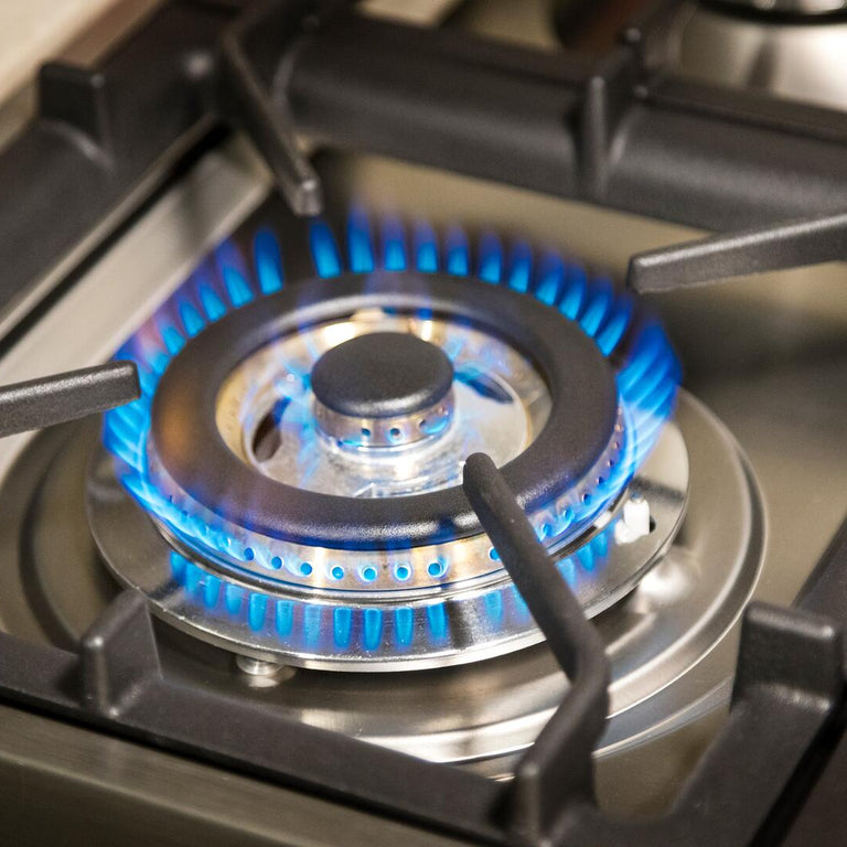 ILVE 36 in. Nostalgie Series Single Oven Propane Gas Burner and Oven in White with Brass Trim, UPN90FDVGGBLP