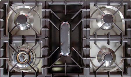 ILVE 36 in. Nostalgie Series Single Oven Natural Gas Burner and Oven in White with Oiled Bronze Trim, UPN90FDVGGBYNG