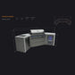Mont Alpi 805 Deluxe Island Grill with 45 Degree Corners and Fridge Cabinet, MAi805-D45FC