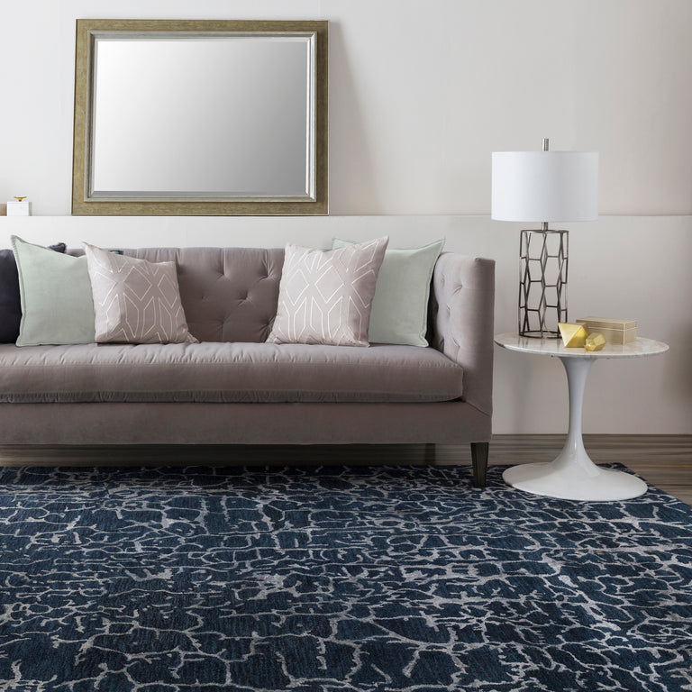 Surya Banshee Modern Rug - 2 x 3 feet, Navy, BAN3306-23
