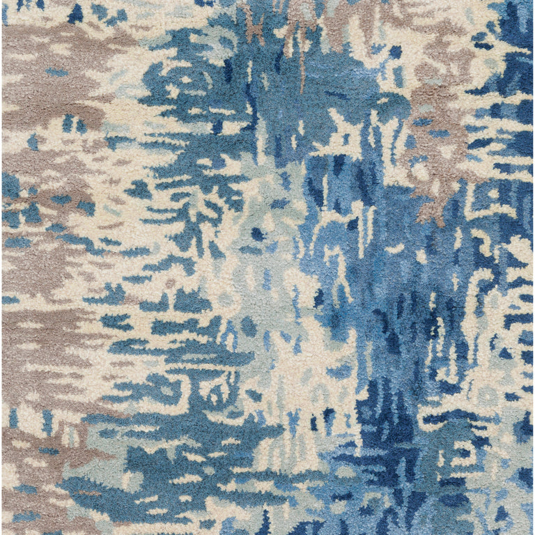 Surya Banshee Modern Rug - 2 x 3 feet, Dark Blue, BAN3342-23