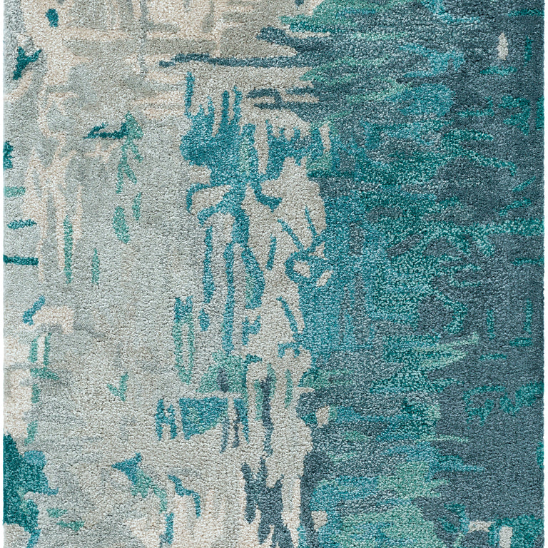 Surya Banshee Modern Rug - 3 x 5 feet, Teal, BAN3343-3353