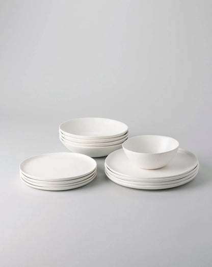 Fable Base Dinnerware Set in Speckled White