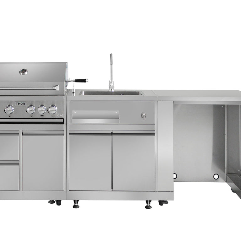 Thor Kitchen Outdoor Kitchen Package with Propane Gas Grill and Wine Cooler, AP-Outdoor-LP-W