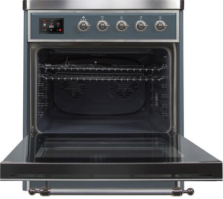 ILVE Majestic II 30" Induction Range in Blue Grey with Chrome Trim, UMI30NE3BGC
