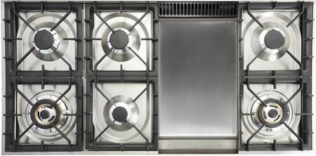 ILVE 48 in. Nostalgie Series Natural Gas Burner and Electric Oven Range in Stainless Steel with Chrome Trim, UPN120FDMPIXNG