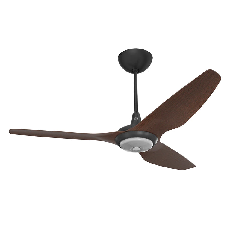 Big Ass Fans Haiku 60" Ceiling Fan with Cocoa Aluminum Blades and Black Finish, Downrod 20", Covered Outdoors with LED