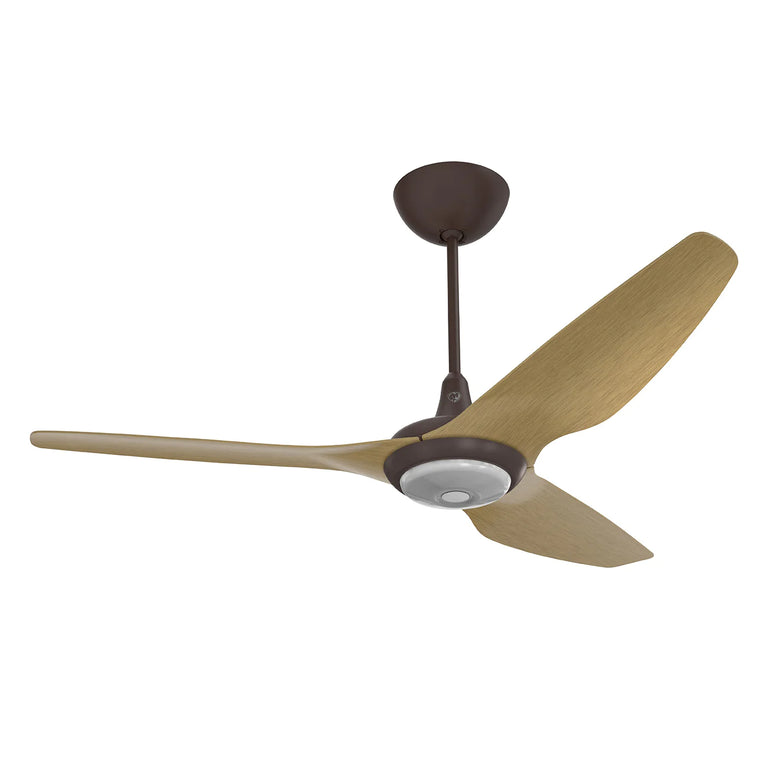 Big Ass Fans Haiku 60" Ceiling Fan with Caramel Aluminum Blades and Oil Rubbed Bronze Finish, Downrod 12", Covered Outdoors