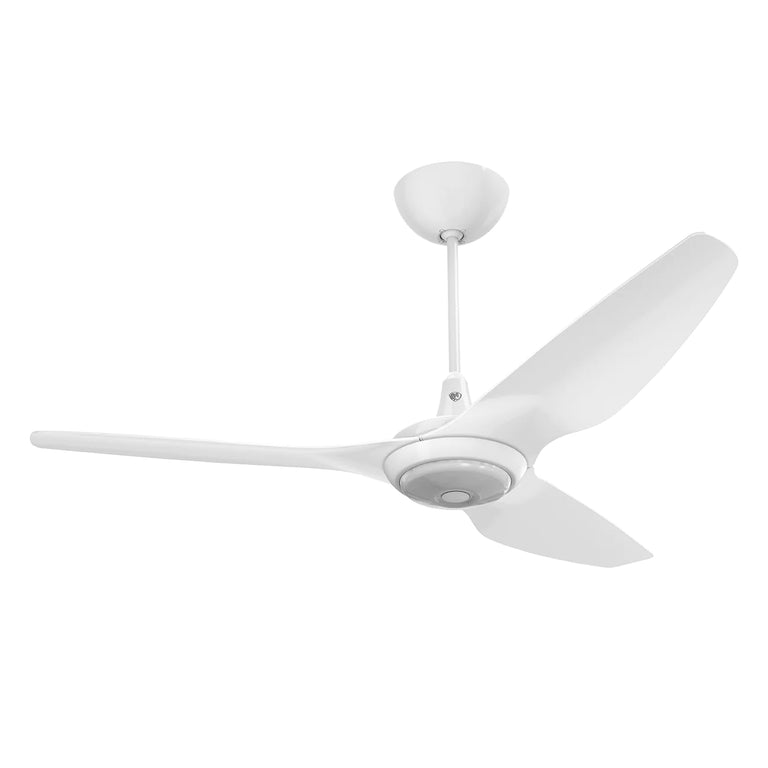 Big Ass Fans Haiku 60" Ceiling Fan with White Blades and White Finish, Downrod 12", Covered Outdoors with LED