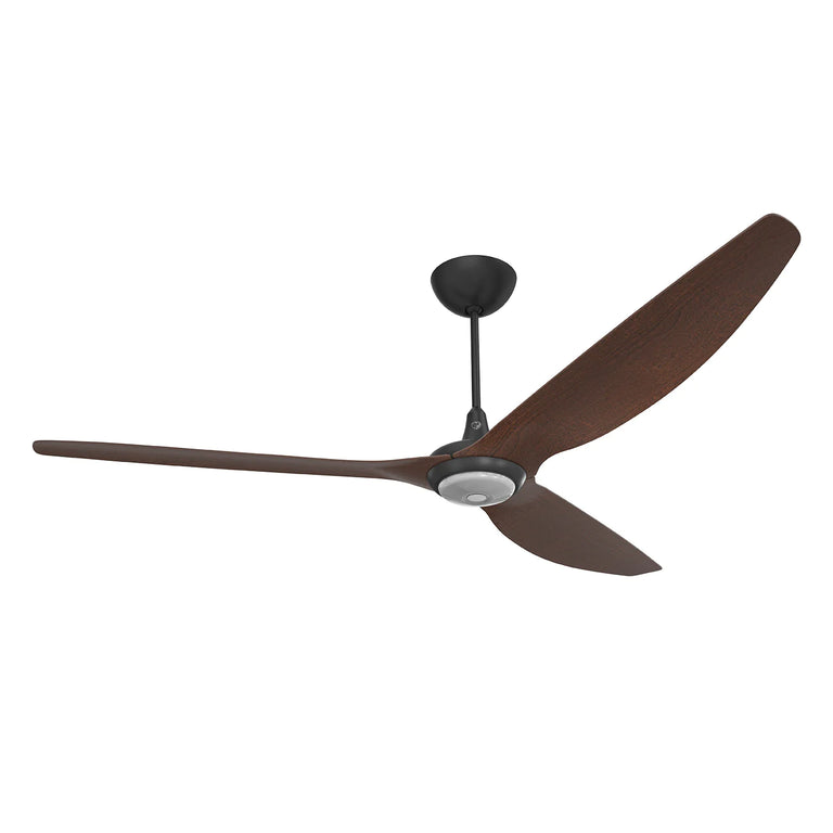 Big Ass Fans Haiku 84" Ceiling Fan with Cocoa Aluminum Blades and Black Finish, Downrod 12", Covered Outdoors