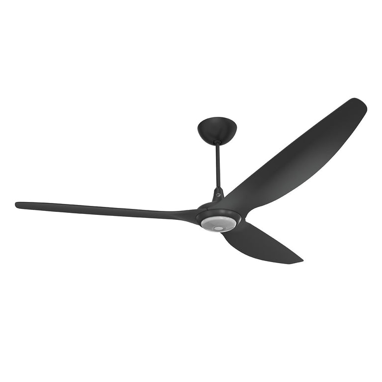 Big Ass Fans Haiku 84" Ceiling Fan with Black Blades and Black Finish, Downrod 12", Covered Outdoors