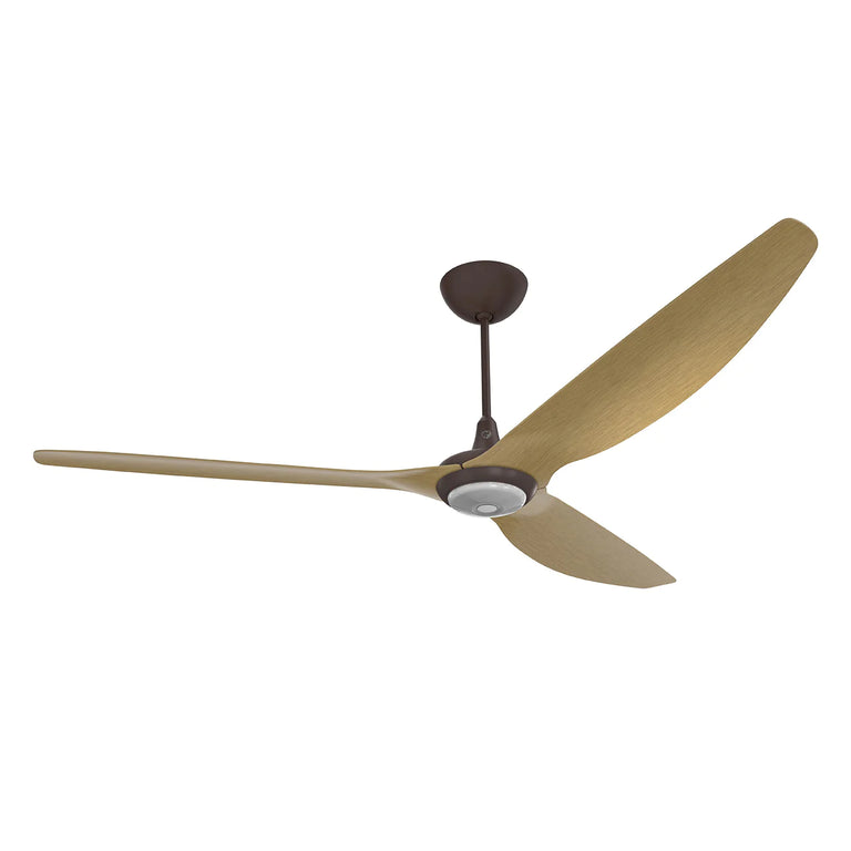Big Ass Fans Haiku 84" Ceiling Fan with Caramel Aluminum Blades and Oil Rubbed Bronze Finish, Downrod 12", Covered Outdoors