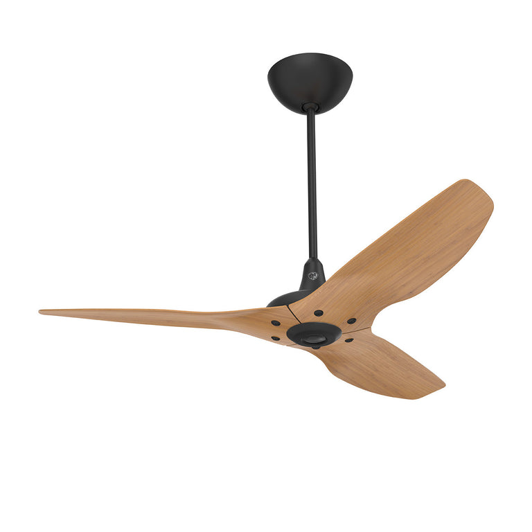 Big Ass Fans Haiku 52" Ceiling Fan with Caramel Bamboo Blades and Black Finish, Downrod 20", Indoors