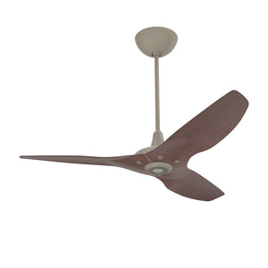 Big Ass Fans Haiku 52" Ceiling Fan with Cocoa Bamboo Blades and Satin Nickel Finish, Downrod 12", Indoors with LED