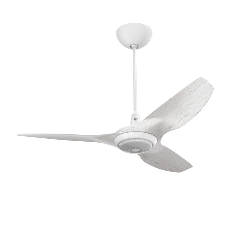 Big Ass Fans Haiku 52" Ceiling Fan with Driftwood Blades and White Finish, Downrod 12", Indoors