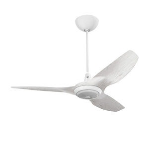 Big Ass Fans Haiku 52" Ceiling Fan with Driftwood Blades and White Finish, Downrod 20", Indoors with LED, Uplight