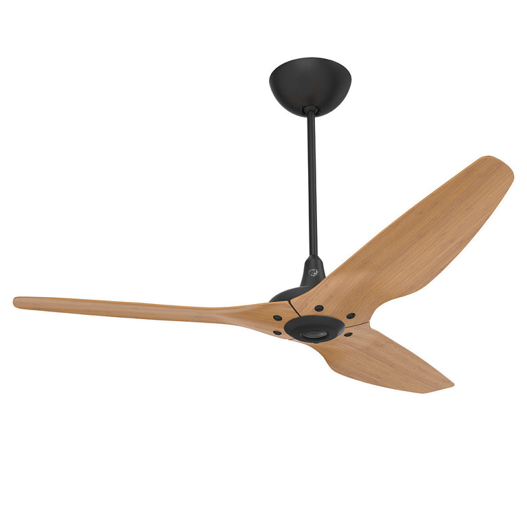 Big Ass Fans Haiku 60" Ceiling Fan with Caramel Bamboo Blades and Black Finish, Downrod 32", Indoors with LED