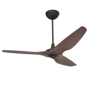 Big Ass Fans Haiku 60" Ceiling Fan with Cocoa Bamboo Blades and Black Finish, Downrod 12", Indoors with LED, Uplight
