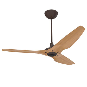 Big Ass Fans Haiku 60" Ceiling Fan with Caramel Bamboo Blades and Oil Rubbed Bronze Finish, Downrod 32", Indoors with Uplight