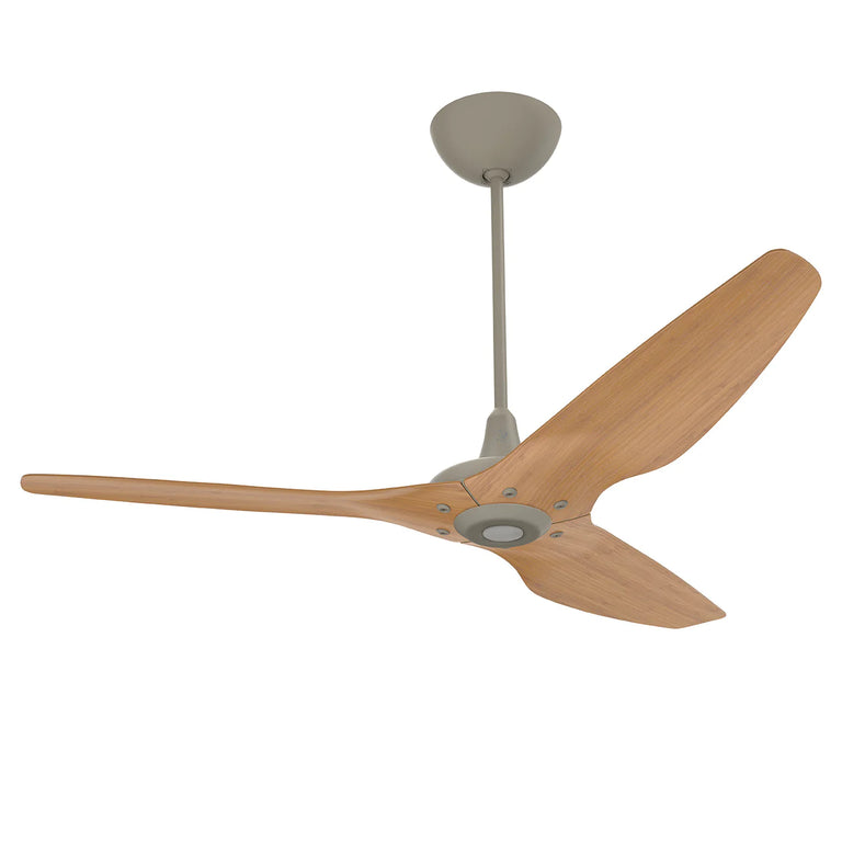 Big Ass Fans Haiku 60" Ceiling Fan with Caramel Bamboo Blades and Satin Nickel Finish, Downrod 20", Indoors with LED