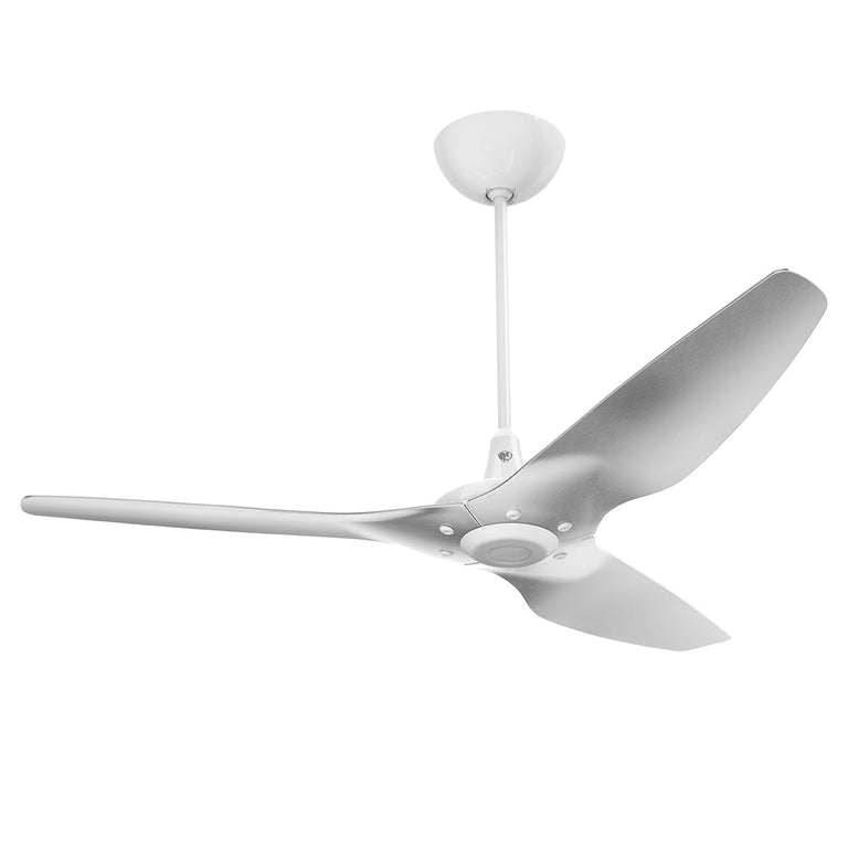 Big Ass Fans Haiku 60" Ceiling Fan with Brushed Aluminum Blades and White Finish, Downrod 12", Indoors