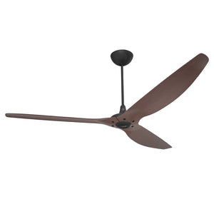 Big Ass Fans Haiku 84" Ceiling Fan with Cocoa Bamboo Blades and Black Finish, Downrod 12", Indoors with Uplight