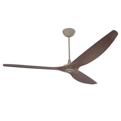 Big Ass Fans Haiku 84" Ceiling Fan with Cocoa Bamboo Blades and Satin Nickel Finish, Downrod 32", Indoors with LED