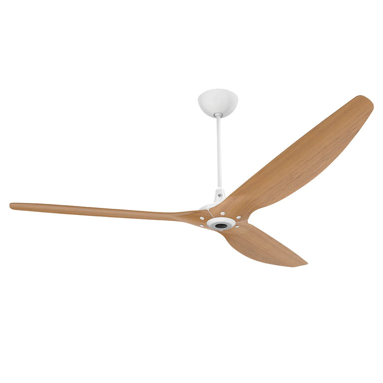 Big Ass Fans Haiku 84" Ceiling Fan with Caramel Bamboo Blades and White Finish, Downrod 20", Indoors