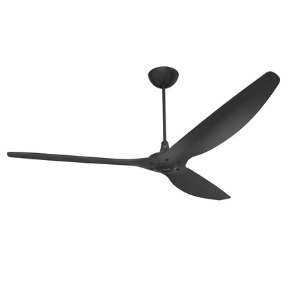 Big Ass Fans Haiku 84" Ceiling Fan with Black Blades and Black Finish, Downrod 32", Indoors with LED, Uplight